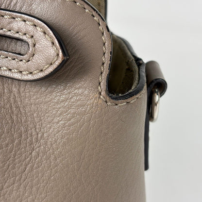 Fendi by the Way 2-Way Leather Gray Handbag — view 6