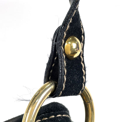 Gucci Tote Babushka Crest Suede Black — view 5