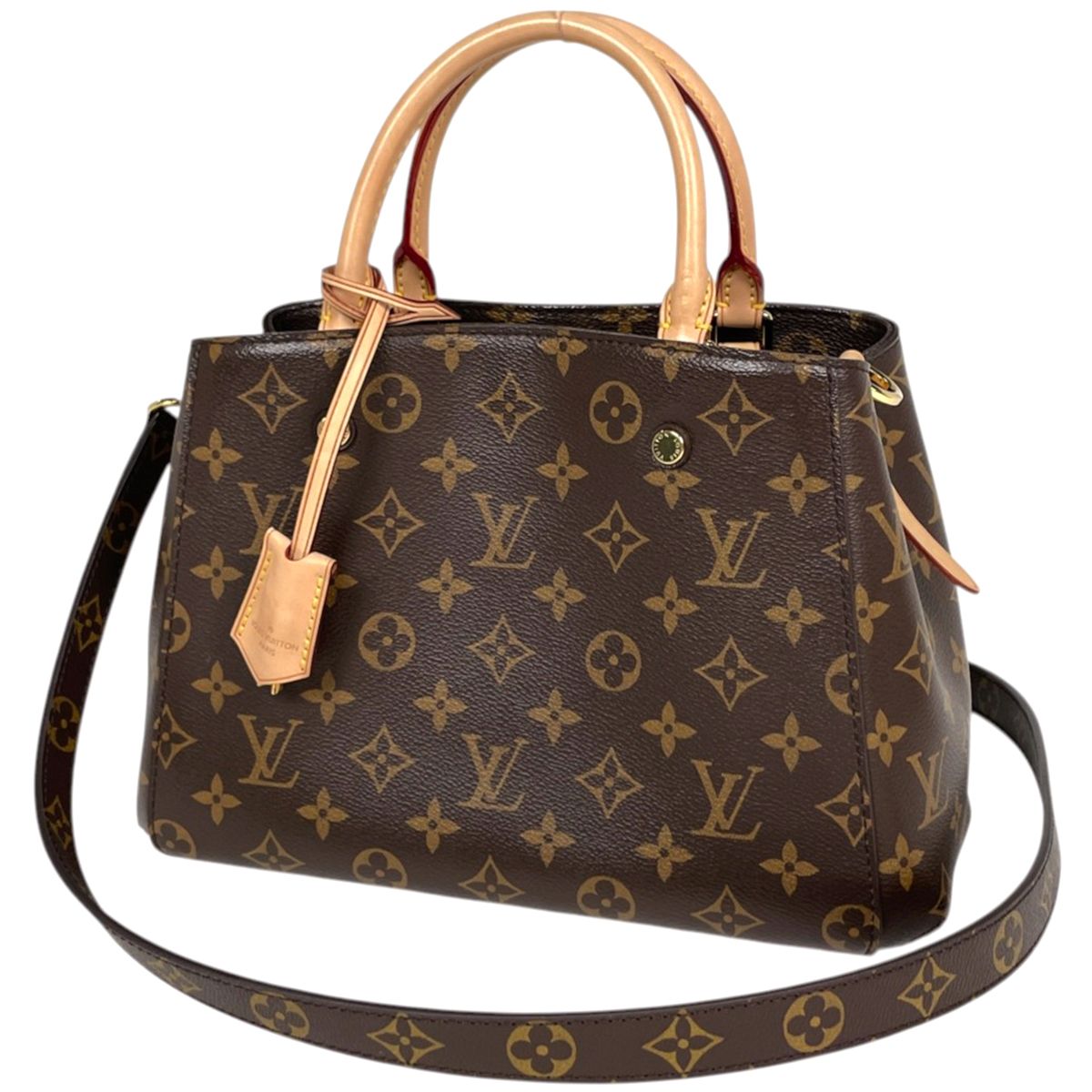 Louis Vuitton Montaigne BB 2-Way Shoulder Bag Monogram Brown