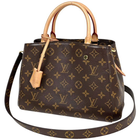 Louis Vuitton Montaigne BB 2-Way Shoulder Bag Monogram Brown