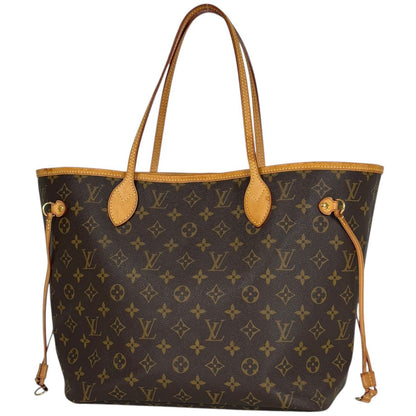 Louis Vuitton Neverfull MM Tote Shoulder Bag Monogram Brown
