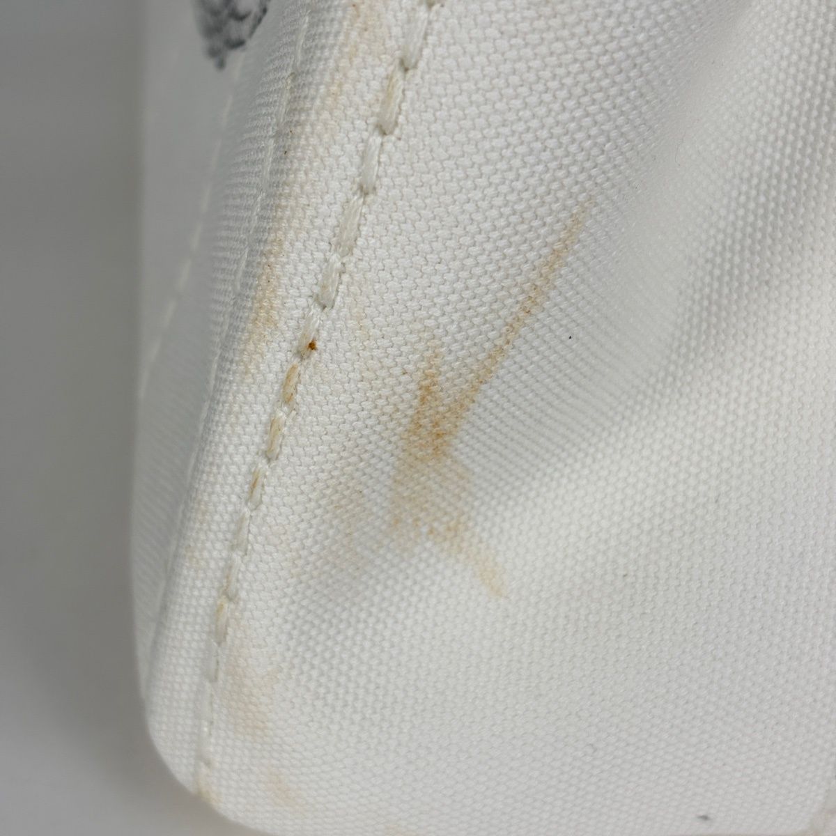 Prada Canapa Tote 2-Way Shoulder Bag Canvas White — view 4