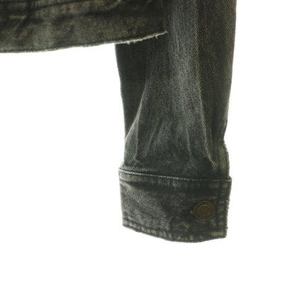Saint Laurent Paris Heart Patch Denim Jacket Soutien Collar M Gray DO — view 5