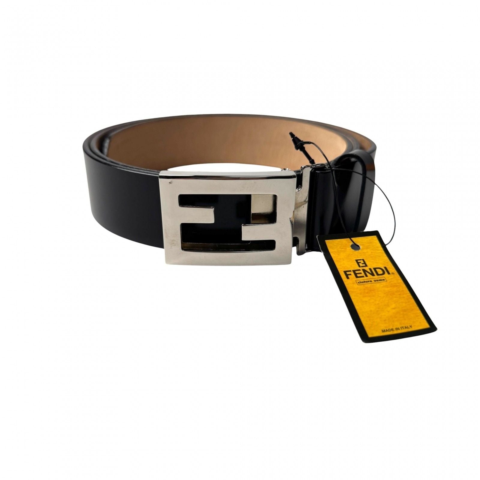 Fendi Fend Belt Black Silver