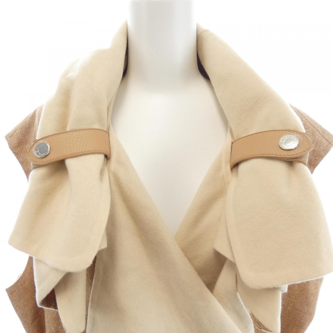 Hermes Long Vest Brown — view 5