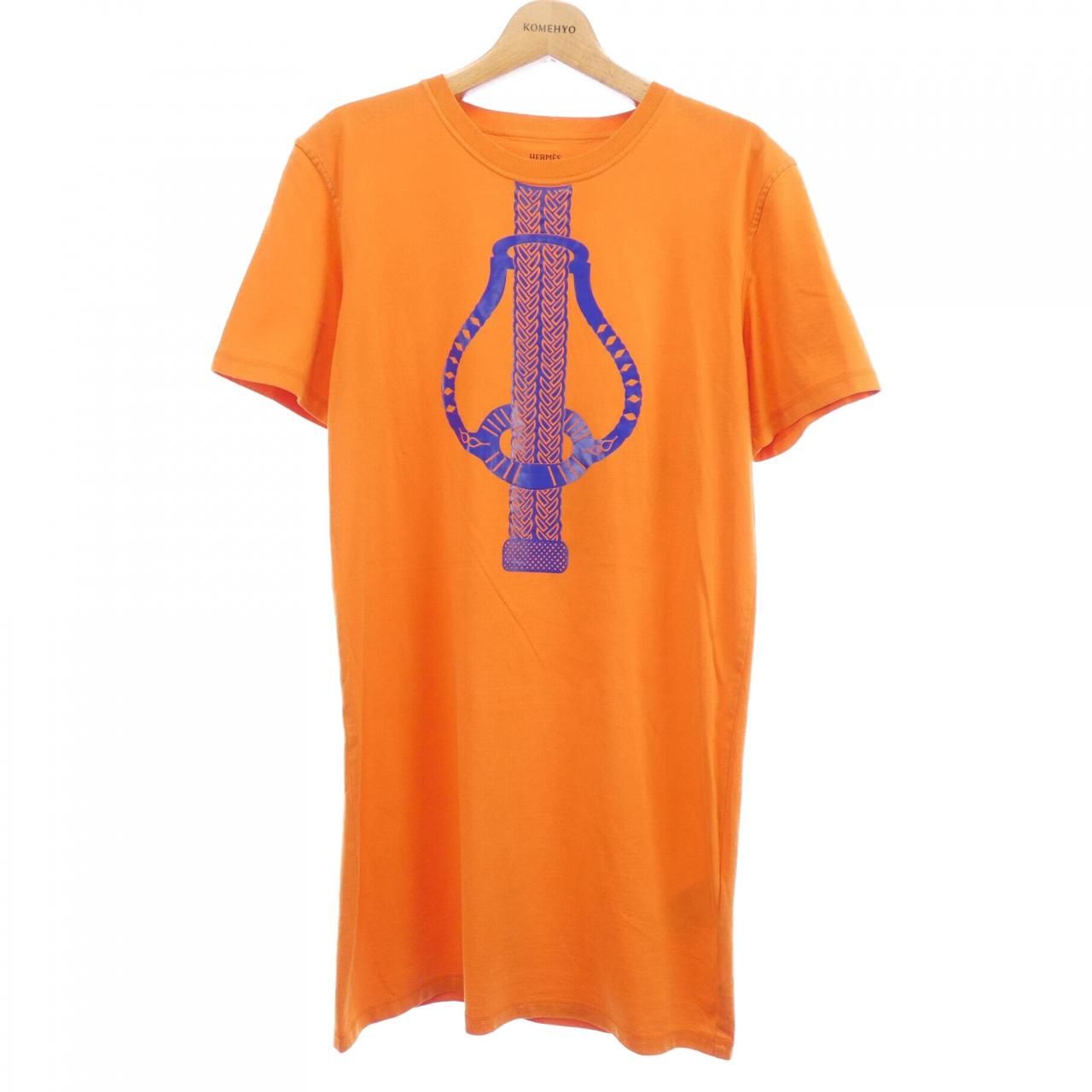 Hermes Cut Dress Orange