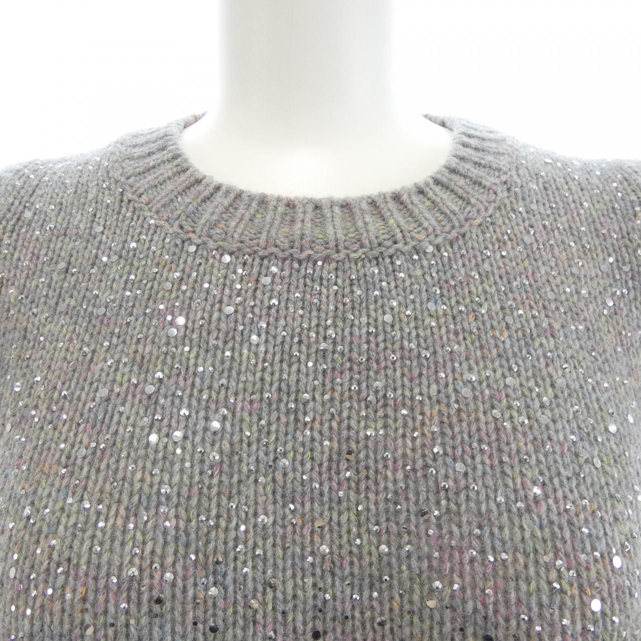 Chanel Knit Sweater Gray — view 6