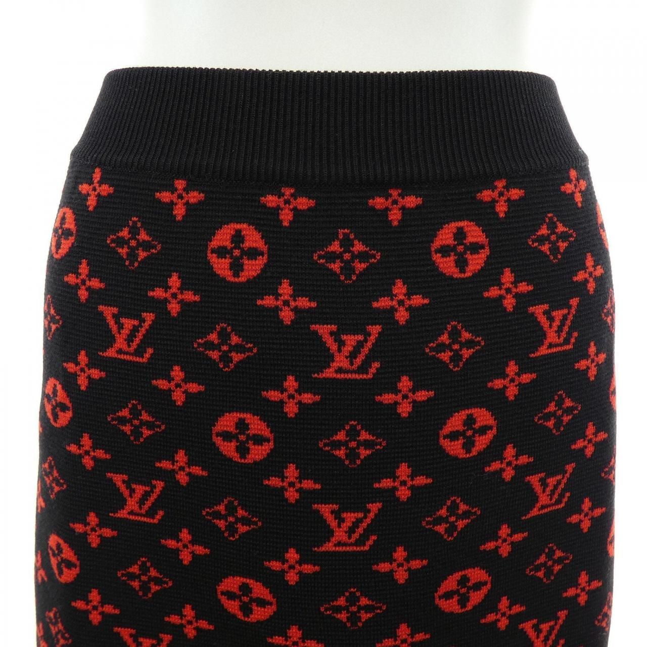 Louis Vuitton Monogram Woolknit a Line Skirt — view 5
