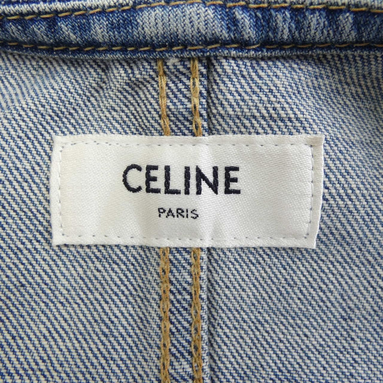 Celine Triomphe Dress Blue — view 4