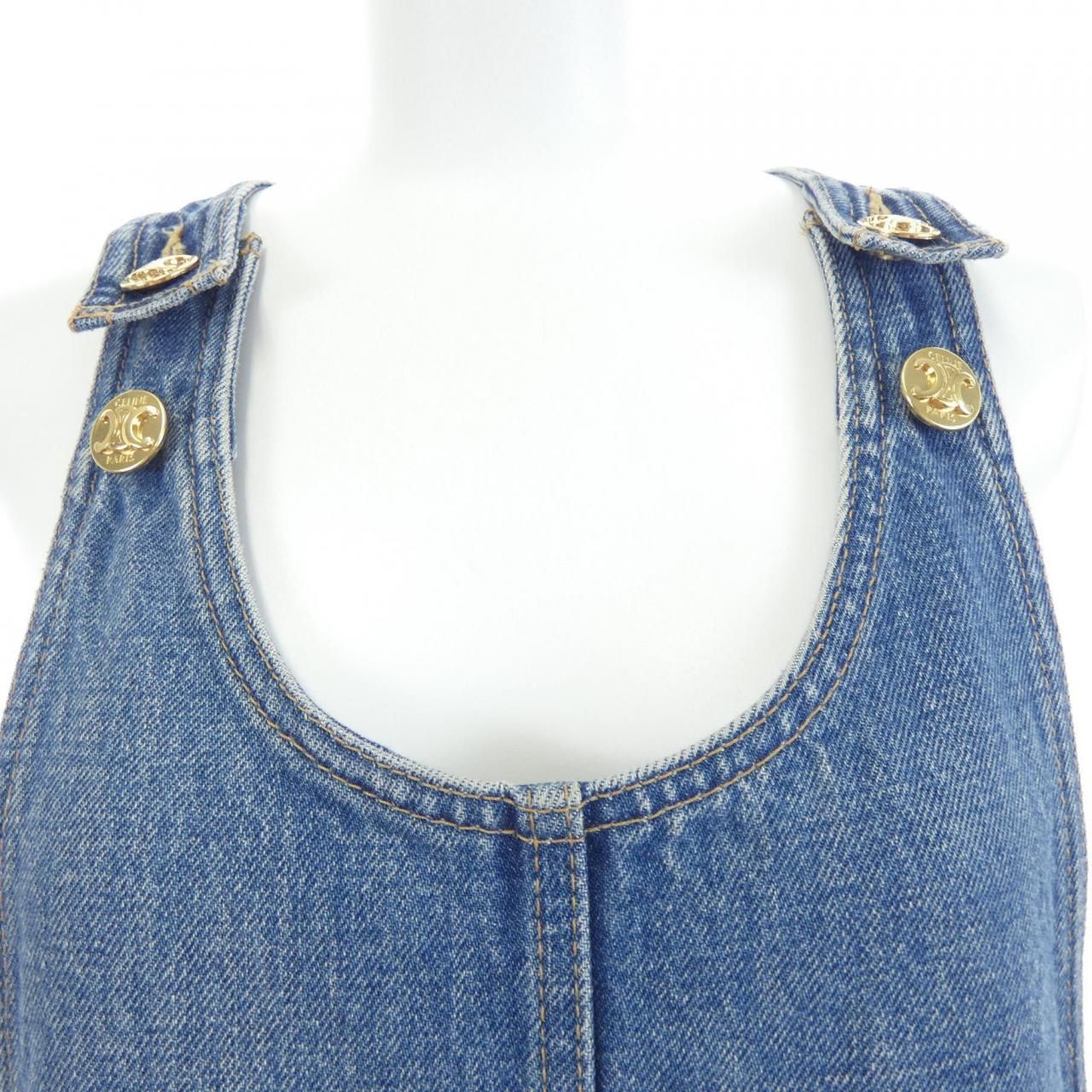Celine Triomphe Dress Blue — view 5