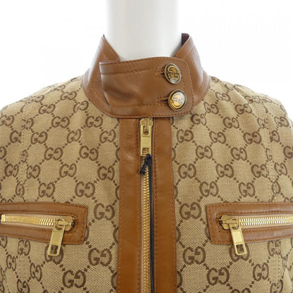 Gucci Leather Trim GG Canvas Jacket — view 5
