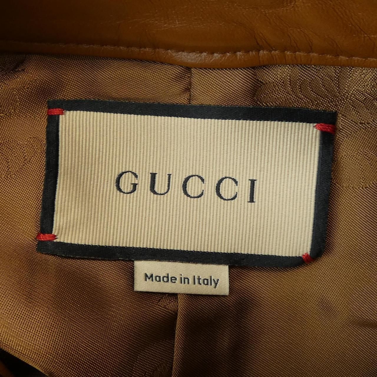 Gucci Leather Trim GG Canvas Jacket — view 4