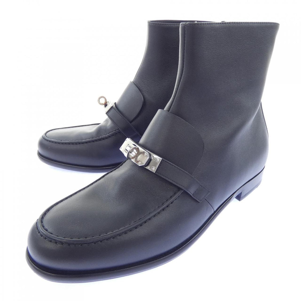 Hermes Kelsey Kelly Buckle Boots — view 3