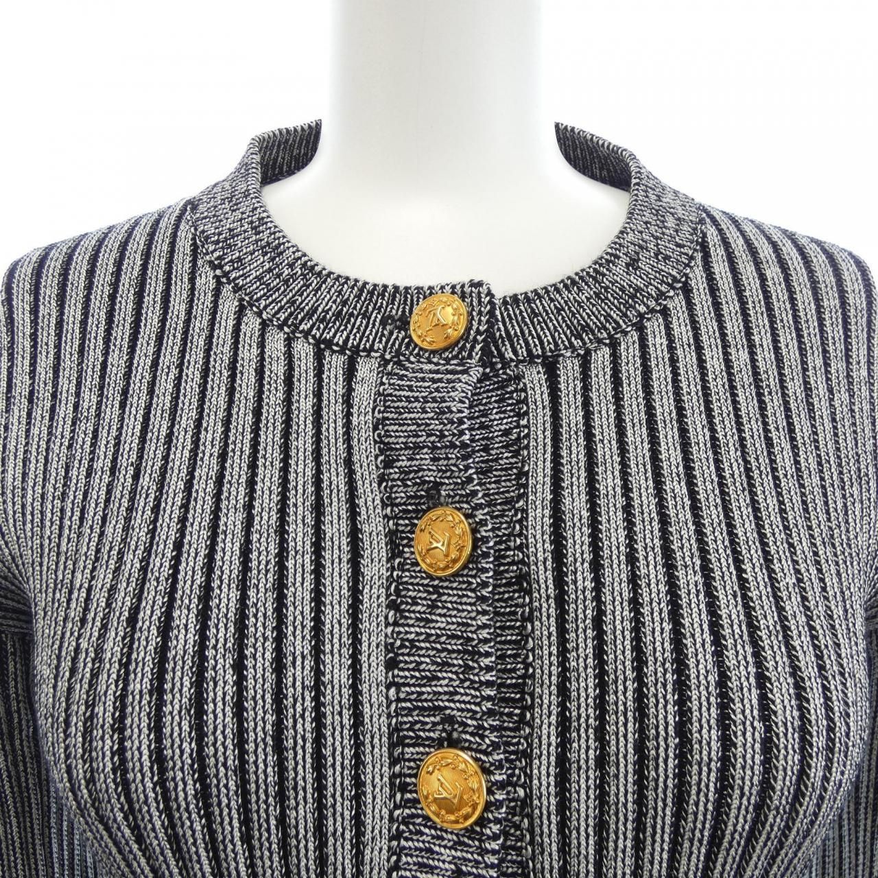 Louis Vuitton Ribbedknit Trumpet Cardigan — view 5