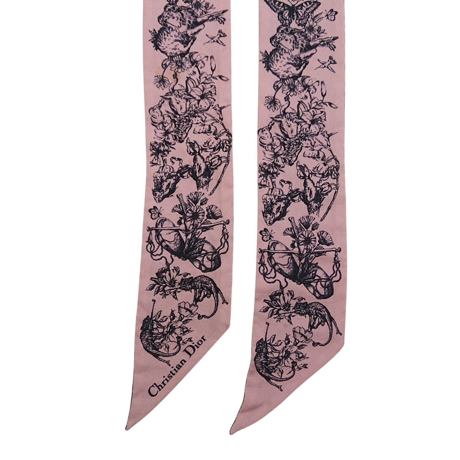 Dior Twilly Silk Scarf Pink — view 4