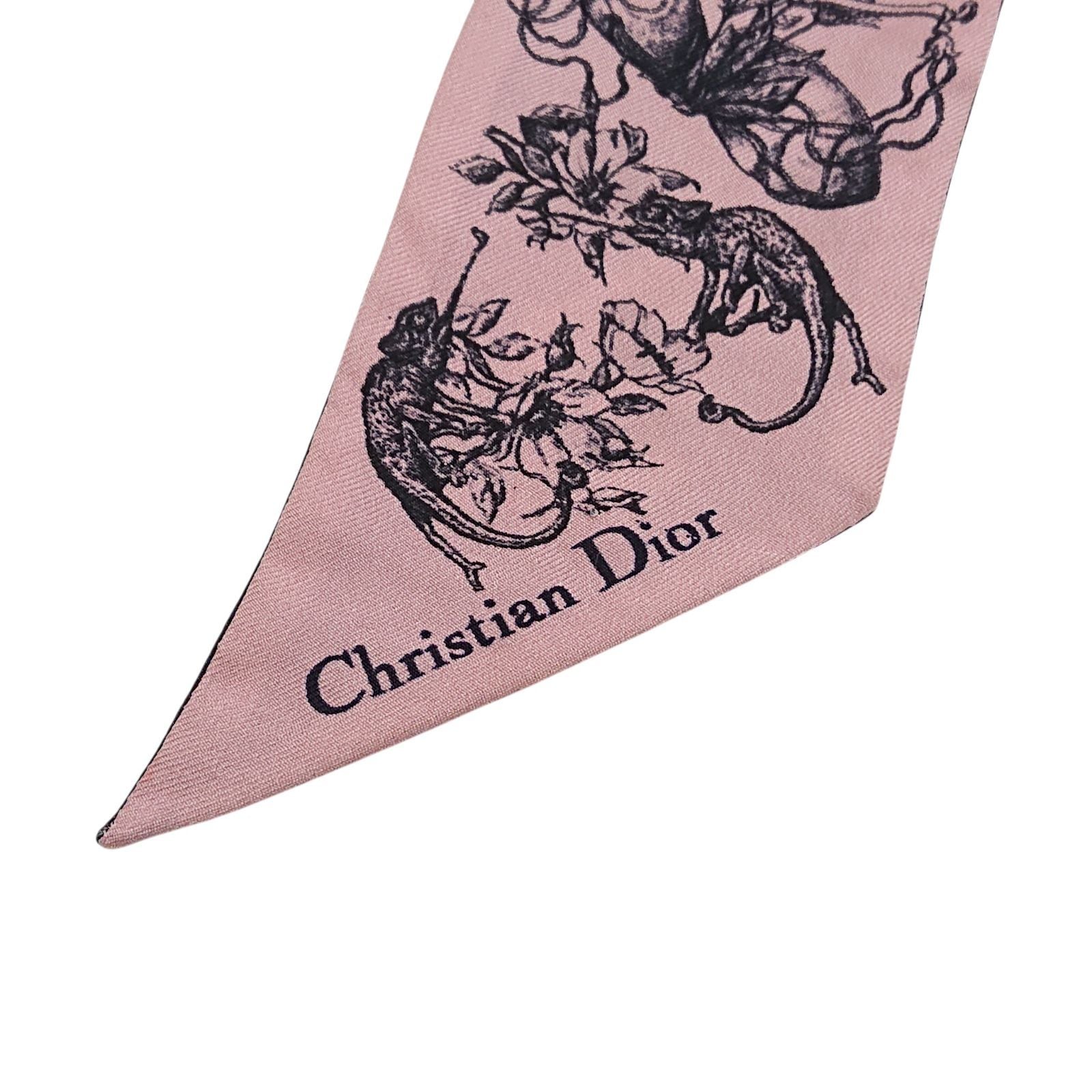 Dior Twilly Silk Scarf Pink — view 6
