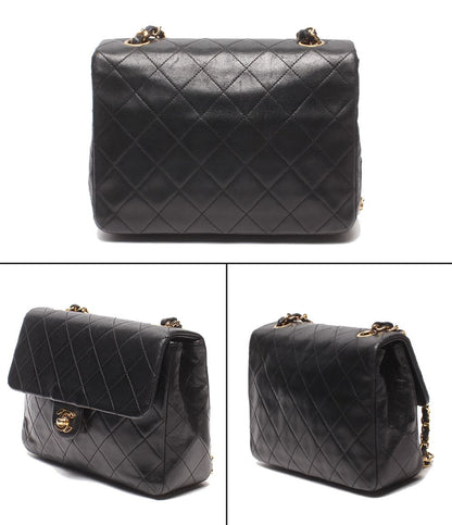 Chanel Chain Shoulder Bag Crossbody Gold Single Flap Mini Quilted Lambskin — view 2
