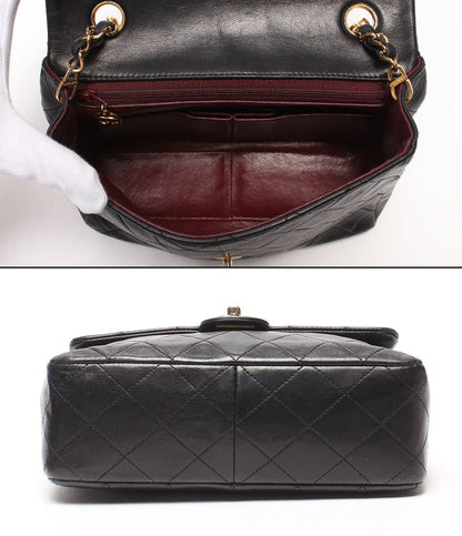 Chanel Chain Shoulder Bag Crossbody Gold Single Flap Mini Quilted Lambskin — view 3