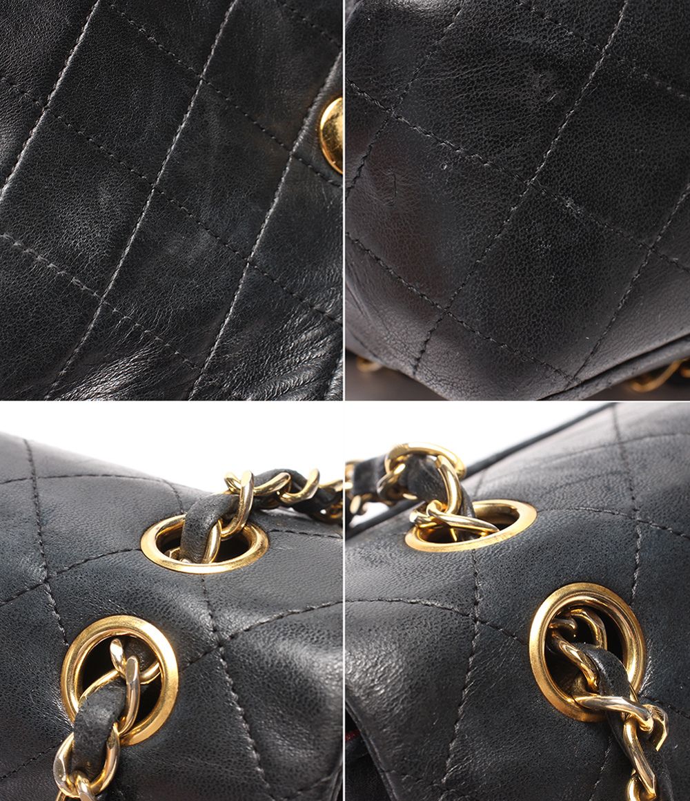 Chanel Chain Shoulder Bag Gold Quilted 25 Lambskin Double Flap — view 7