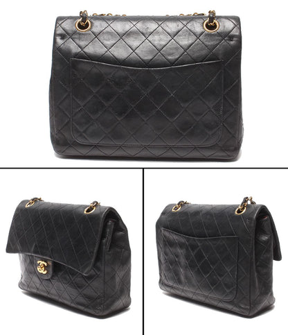 Chanel Chain Shoulder Bag Gold Quilted 25 Lambskin Double Flap — view 2