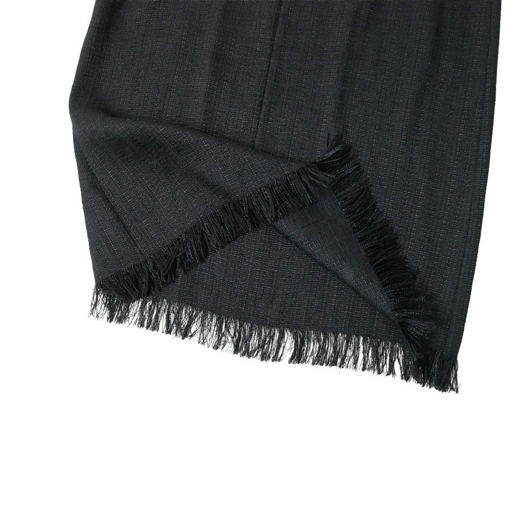 Dolce & Gabbana Dress 46 Fringe Sleeveless Linen Tweed — view 5