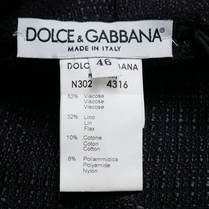 Dolce & Gabbana Dress 46 Fringe Sleeveless Linen Tweed — view 6