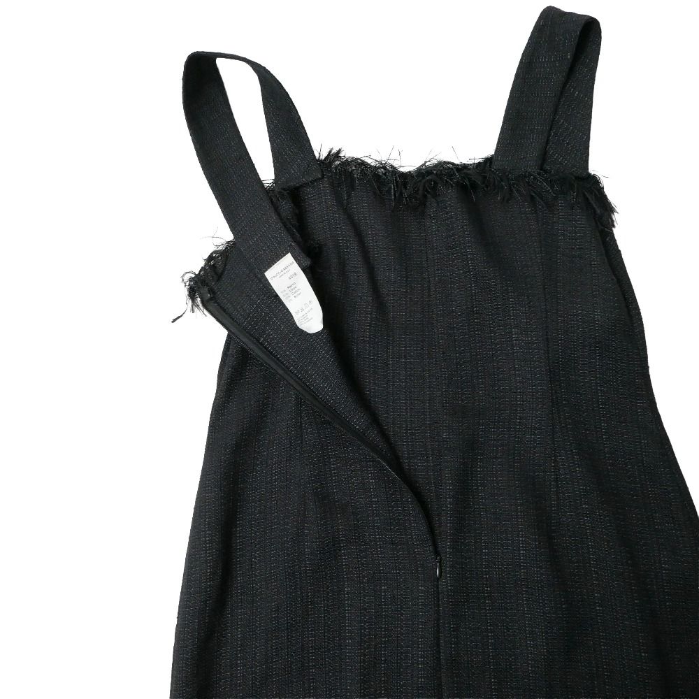 Dolce & Gabbana Dress 46 Fringe Sleeveless Linen Tweed — view 4
