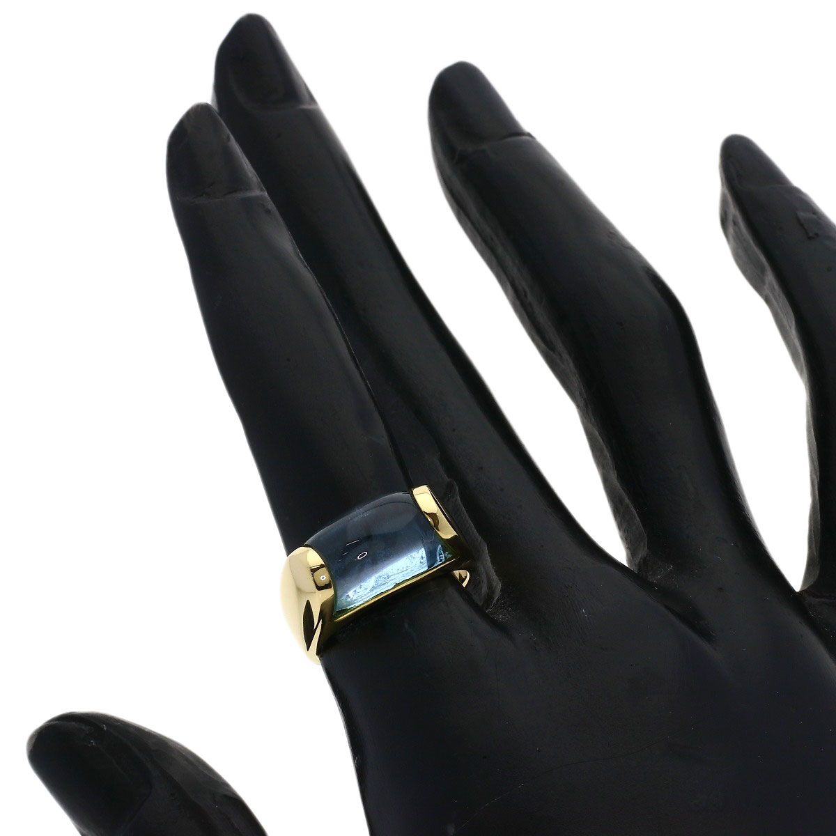 Bvlgari Tronchette Blue Topaz Ring 18K Yellow Gold — view 7