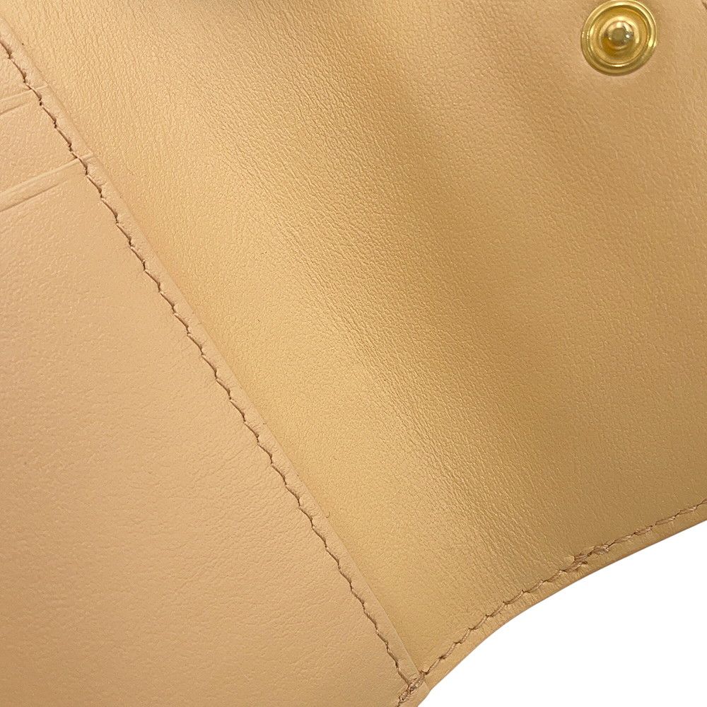 Bottega Veneta Trifold Wallet Maxi Intrecciato Cassette Leather Beige — view 9