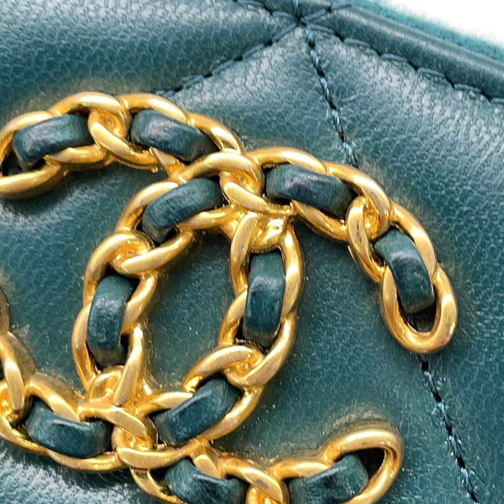 Chanel Wallet 19 Small Zip CC Logo Lambskin — view 8