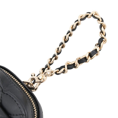 Chanel Bag Charm Quilted Heart Mini Lambskin Black — view 4