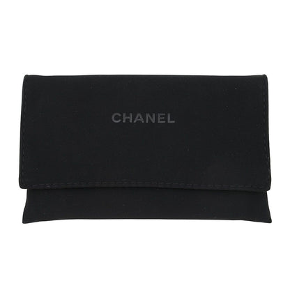 Chanel Coin Case CC Logo Apple Motif Zip Purse Goatskin Wallet Black — view 7