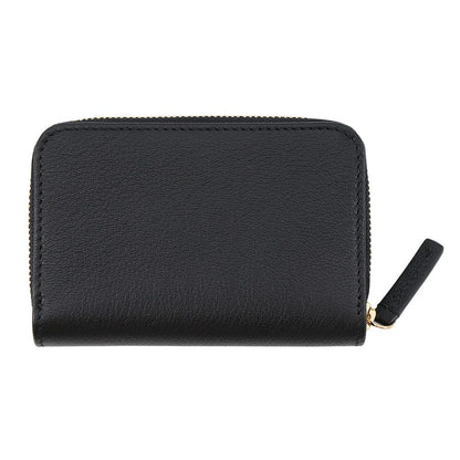 Chanel Coin Case CC Logo Apple Motif Zip Purse Goatskin Wallet Black — view 3