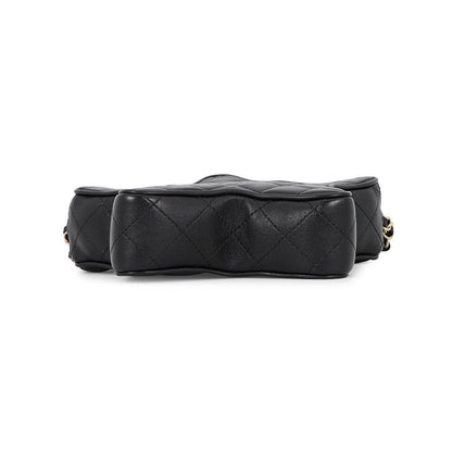 Chanel Chain Shoulder Bag Quilted CC Logo Star Lambskin Black — view 3