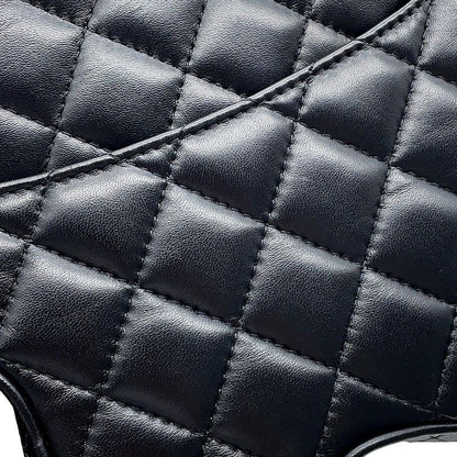 Chanel Chain Shoulder Bag Quilted CC Logo Star Lambskin Black — view 7