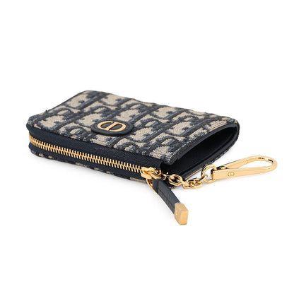 Dior Key Case Oblique 30 Montaigne Yuze Jacquard Leather Trotter Key Holder — view 2