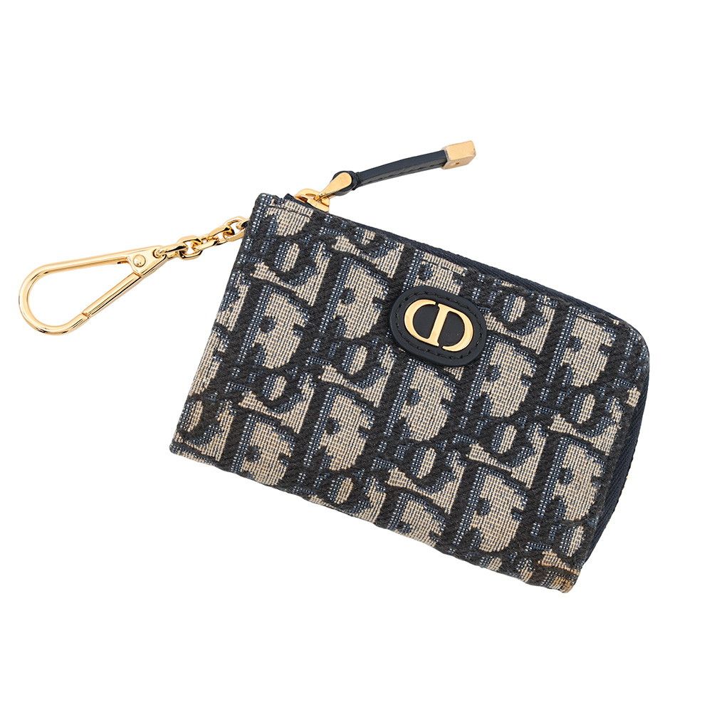 Dior Key Case Oblique 30 Montaigne Yuze Jacquard Leather Trotter Key Holder