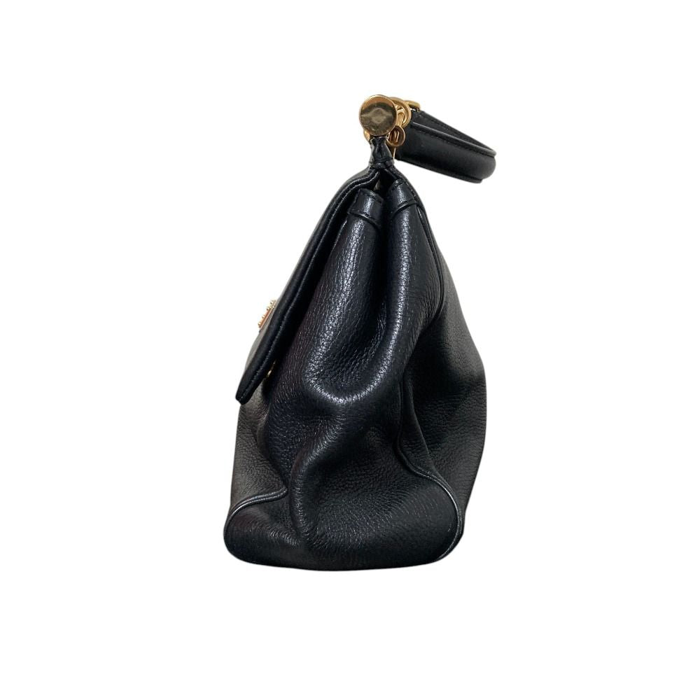 Dolce & Gabbana Sicily Lining Leopard 2-Way Tote Shoulder Bag Black — view 4