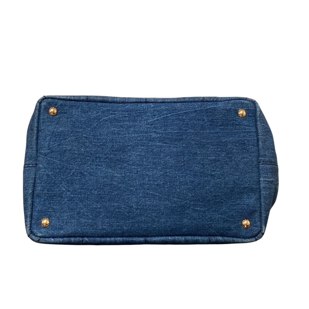 Prada Denim Canapa Tote Indigo — view 4