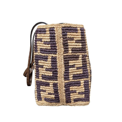 Fendi Roll Small Rapphire Tote Natural Brown — view 3