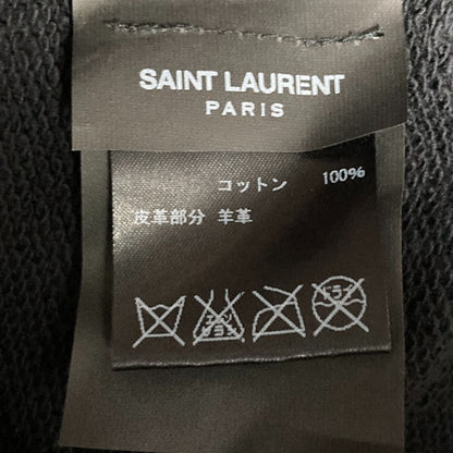 Saint Laurent Paris Hedi Slimane Era Leather Trim Concho Fringe Sweatshirt M — view 5