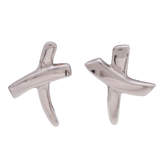 Tiffany & Co Kiss Cross Graffiti Earrings Paloma Picasso Silver