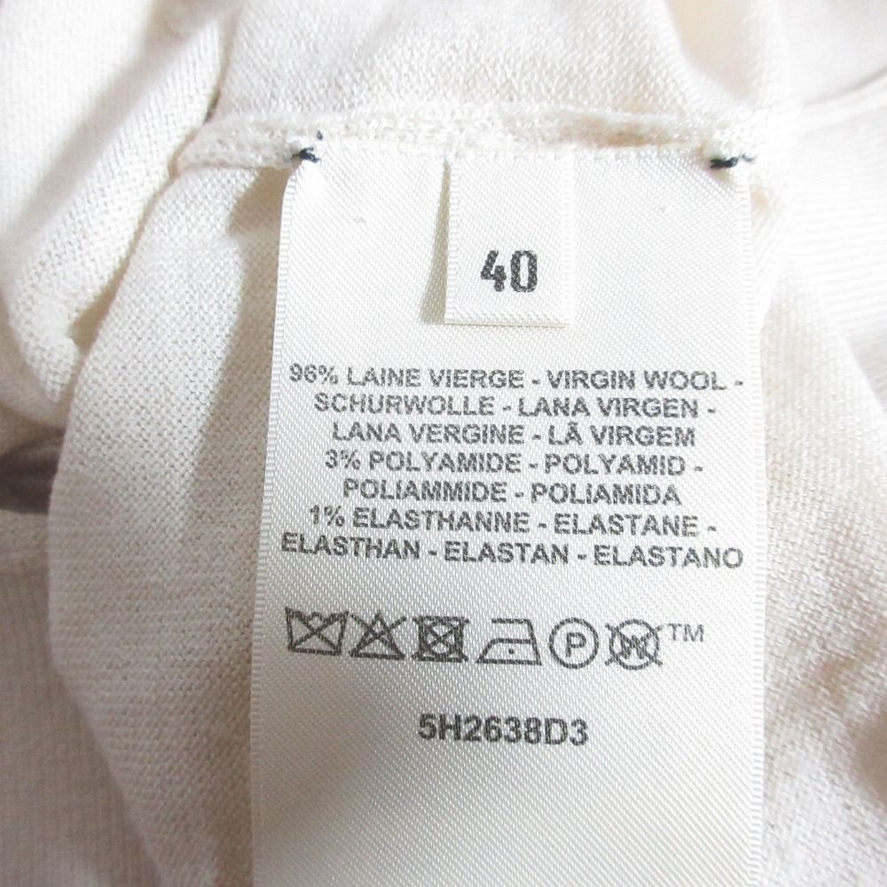 Hermes Candy Libris Wool Knit Sweater 40 Beige — view 5