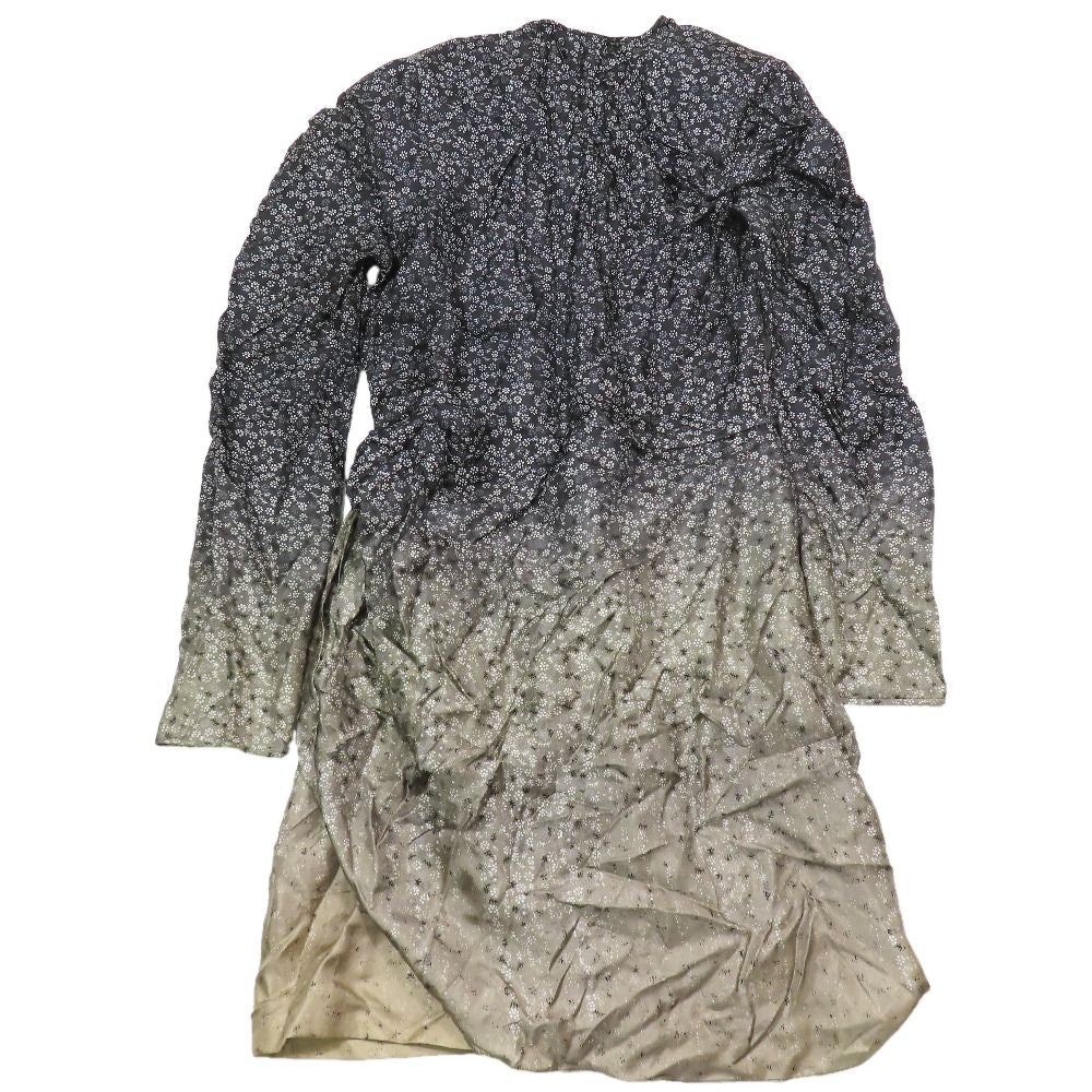 Fendi Daily Dresses Floral Dress Long Sleeve All Pattern Silk 42 Gradation Gray — view 2