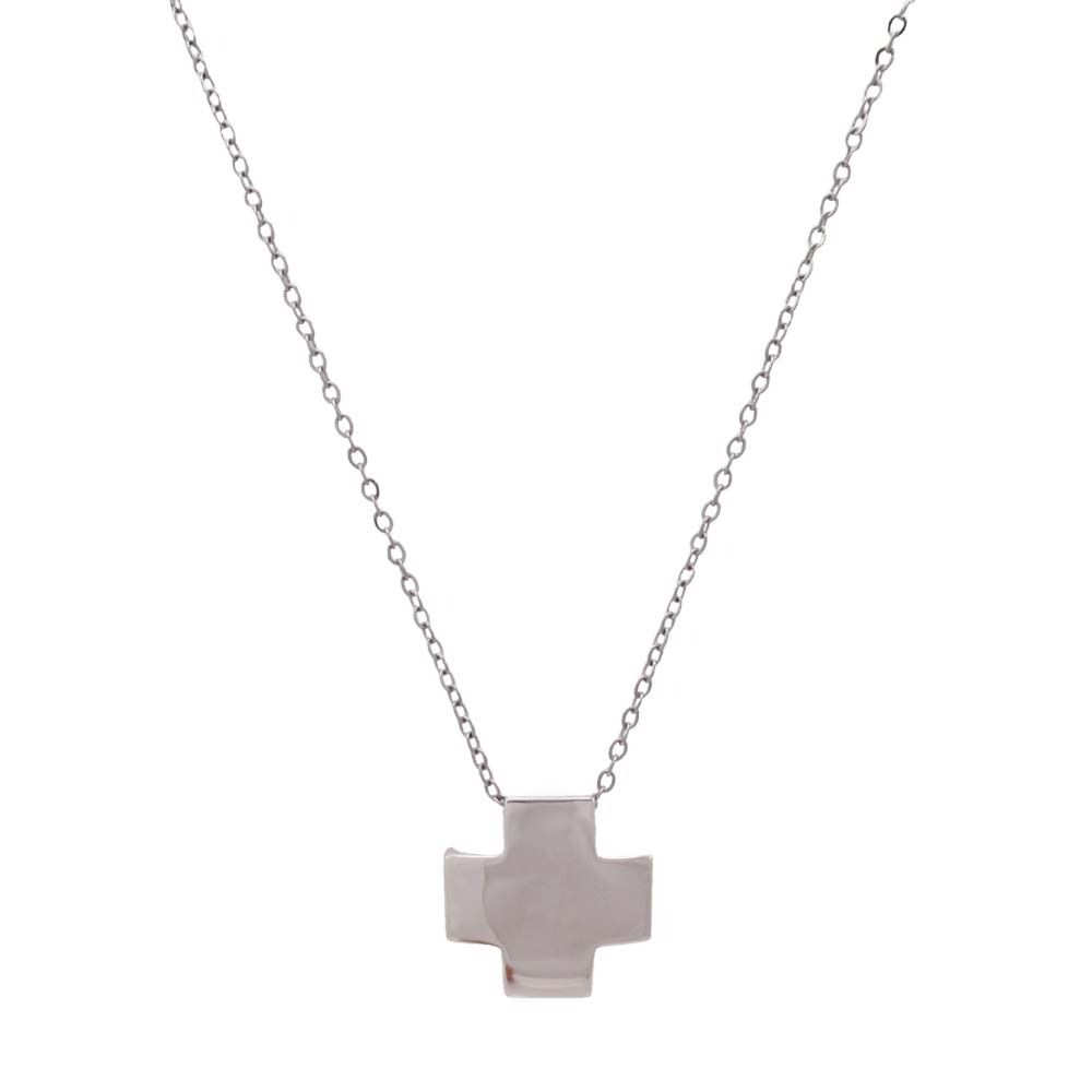 Tiffany & Co New Roman Cross Necklace Silver