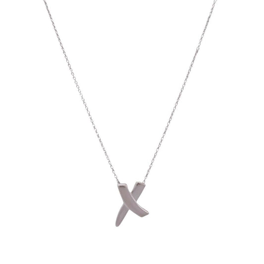 Tiffany & Co New Kiss Cross Necklace Paloma Picasso Silver