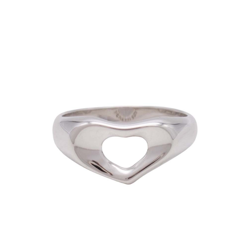 Tiffany & Co New Open Heart Ring Silver