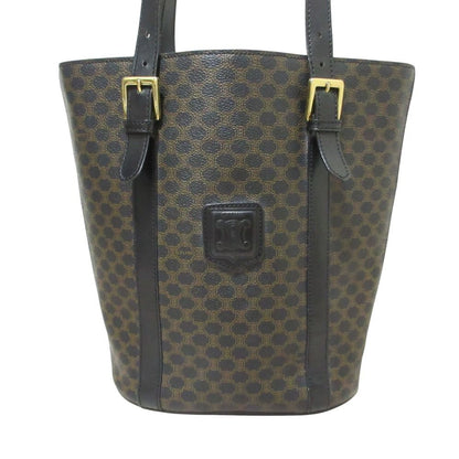 Celine Black Macadam Bucket Tote Shoulder Bag 1 Brown