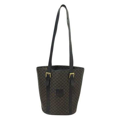 Celine Black Macadam Bucket Tote Shoulder Bag 1 Brown — view 3