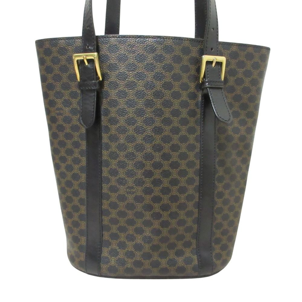 Celine Black Macadam Bucket Tote Shoulder Bag 1 Brown — view 2
